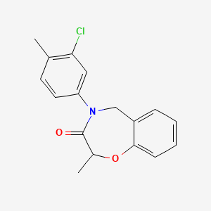 molecular formula C17H16ClNO2 B2401710 4-(3-chloro-4-methylphenyl)-2-methyl-4,5-dihydro-1,4-benzoxazepin-3(2H)-one CAS No. 1396875-03-8