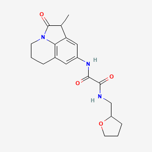N1-(1-methyl-2-oxo-2,4,5,6-tetrahydro-1H-pyrrolo[3,2,1-ij]quinolin-8-yl)-N2-((tetrahydrofuran-2-yl)methyl)oxalamide