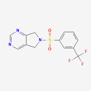 6-((3-(trifluoromethyl)phenyl)sulfonyl)-6,7-dihydro-5H-pyrrolo[3,4-d]pyrimidine