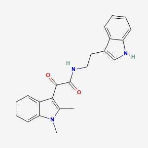 molecular formula C22H21N3O2 B2401718 2-(1,2-dimethyl-1H-indol-3-yl)-N-[2-(1H-indol-3-yl)ethyl]-2-oxoacetamide CAS No. 862831-87-6