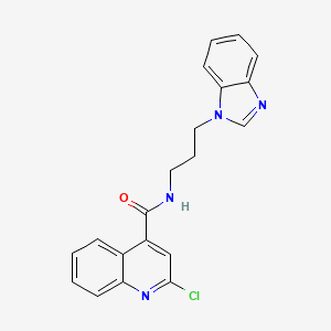 N-[3-(1H-1,3-benzodiazol-1-yl)propyl]-2-chloroquinoline-4-carboxamide
