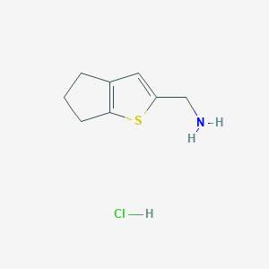 molecular formula C8H12ClNS B2401726 5,6-Dihydro-4H-cyclopenta[b]thiophen-2-ylmethanamine;hydrochloride CAS No. 2305252-25-7