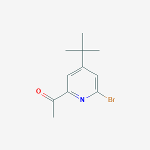 molecular formula C11H14BrNO B2401727 1-(6-bromo-4-tert-butylpyridin-2-yl)ethan-1-one CAS No. 2116483-38-4