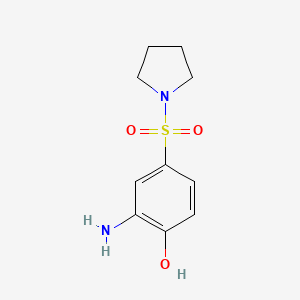 molecular formula C10H14N2O3S B2401728 2-Amino-4-(pyrrolidine-1-sulfonyl)phenol CAS No. 726151-75-3