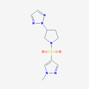 2-(1-((1-methyl-1H-pyrazol-4-yl)sulfonyl)pyrrolidin-3-yl)-2H-1,2,3-triazole