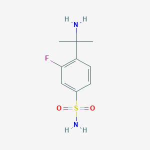 molecular formula C9H13FN2O2S B2401745 4-(2-氨基丙烷-2-基)-3-氟苯磺酰胺 CAS No. 1314745-93-1
