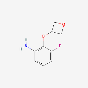 molecular formula C9H10FNO2 B2401750 3-Fluoro-2-(oxetan-3-yloxy)aniline CAS No. 1349717-82-3