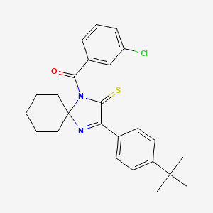 3-(4-Tert-butylphenyl)-1-(3-chlorobenzoyl)-1,4-diazaspiro[4.5]dec-3-ene-2-thione
