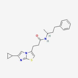 3-(6-cyclopropylimidazo[2,1-b]thiazol-3-yl)-N-(4-phenylbutan-2-yl)propanamide