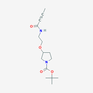 molecular formula C15H24N2O4 B2401774 Tert-butyl 3-[2-(but-2-ynoylamino)ethoxy]pyrrolidine-1-carboxylate CAS No. 2411306-15-3