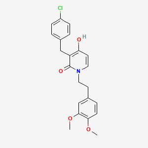 3-(4-chlorobenzyl)-1-(3,4-dimethoxyphenethyl)-4-hydroxy-2(1H)-pyridinone