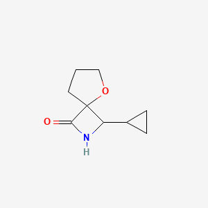 molecular formula C9H13NO2 B2401783 3-Cyclopropyl-5-oxa-2-azaspiro[3.4]octan-1-one CAS No. 1820687-31-7