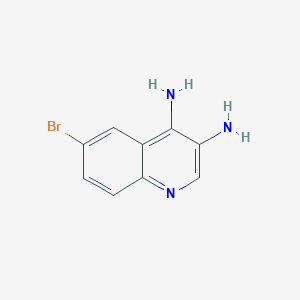 molecular formula C9H8BrN3 B2401787 6-Bromoquinoline-3,4-diamine CAS No. 1153095-14-7