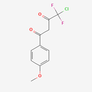 molecular formula C11H9ClF2O3 B2401788 4-Chloro-4,4-difluoro-1-(4-methoxyphenyl)butane-1,3-dione CAS No. 861225-50-5