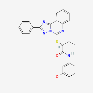 molecular formula C26H23N5O2S B2401792 N-(3-methoxyphenyl)-2-({2-phenyl-[1,2,4]triazolo[1,5-c]quinazolin-5-yl}sulfanyl)butanamide CAS No. 866349-12-4