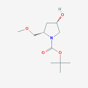molecular formula C11H21NO4 B2401808 tert-Butyl (2s,4s)-4-hydroxy-2-(methoxymethyl)pyrrolidine-1-carboxylate CAS No. 1207853-51-7