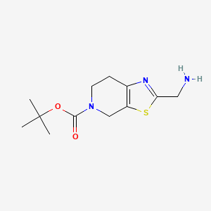 molecular formula C12H19N3O2S B2401810 TERT-BUTYL 2-(AMINOMETHYL)-4H,5H,6H,7H-[1,3]THIAZOLO[5,4-C]PYRIDINE-5-CAR+ CAS No. 1211590-88-3