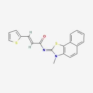 molecular formula C19H14N2OS2 B2401815 (2E,NZ)-N-(3-methylnaphtho[2,1-d]thiazol-2(3H)-ylidene)-3-(thiophen-2-yl)acrylamide CAS No. 477486-21-8