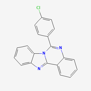 molecular formula C20H12ClN3 B2401819 6-(4-Chlorophenyl)benzimidazo[1,2-c]quinazoline CAS No. 105997-06-6
