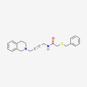 molecular formula C22H24N2OS B2401820 2-(benzylthio)-N-(4-(3,4-dihydroisoquinolin-2(1H)-yl)but-2-yn-1-yl)acetamide CAS No. 1351630-82-4