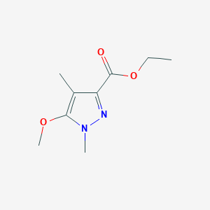 molecular formula C9H14N2O3 B2401823 Ethyl 5-methoxy-1,4-dimethyl-1H-pyrazole-3-carboxylate CAS No. 1239743-27-1