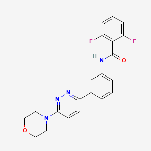 molecular formula C21H18F2N4O2 B2401834 2,6-difluoro-N-(3-(6-morpholinopyridazin-3-yl)phenyl)benzamide CAS No. 899953-22-1