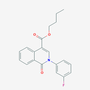 molecular formula C20H18FNO3 B2401837 Butyl 2-(3-fluorophenyl)-1-oxo-1,2-dihydroisoquinoline-4-carboxylate CAS No. 1029747-93-0
