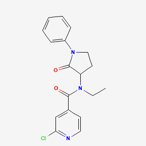 2-chloro-N-ethyl-N-(2-oxo-1-phenylpyrrolidin-3-yl)pyridine-4-carboxamide