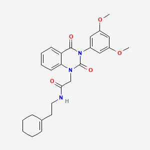 molecular formula C26H29N3O5 B2401841 N-[2-(cyclohexen-1-yl)ethyl]-2-[3-(3,5-dimethoxyphenyl)-2,4-dioxoquinazolin-1-yl]acetamide CAS No. 896376-86-6