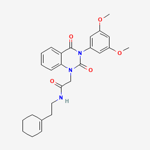 molecular formula C26H29N3O5 B2401841 N-[2-(环己烯-1-基)乙基]-2-[3-(3,5-二甲氧基苯基)-2,4-二氧代喹唑啉-1-基]乙酰胺 CAS No. 896376-86-6