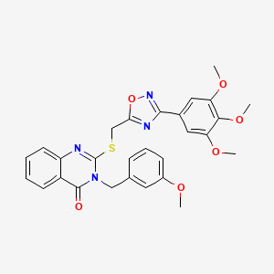 3-(3-methoxybenzyl)-2-(((3-(3,4,5-trimethoxyphenyl)-1,2,4-oxadiazol-5-yl)methyl)thio)quinazolin-4(3H)-one
