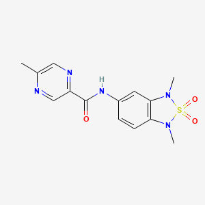 N-(1,3-dimethyl-2,2-dioxido-1,3-dihydrobenzo[c][1,2,5]thiadiazol-5-yl)-5-methylpyrazine-2-carboxamide