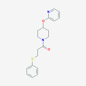 3-(Phenylthio)-1-(4-(pyridin-2-yloxy)piperidin-1-yl)propan-1-one