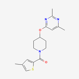 (4-((2,6-Dimethylpyrimidin-4-yl)oxy)piperidin-1-yl)(4-methylthiophen-2-yl)methanone