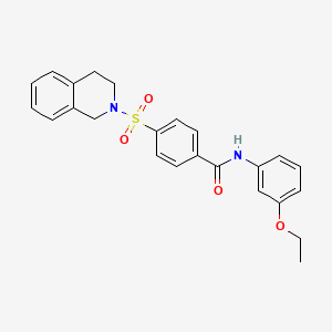 molecular formula C24H24N2O4S B2401865 4-(3,4-二氢-1H-异喹啉-2-磺酰基)-N-(3-乙氧基苯基)苯甲酰胺 CAS No. 391876-78-1