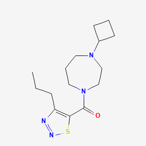 molecular formula C15H24N4OS B2401866 (4-Cyclobutyl-1,4-diazepan-1-yl)(4-propyl-1,2,3-thiadiazol-5-yl)methanone CAS No. 2319786-63-3