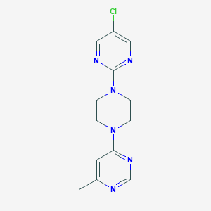 molecular formula C13H15ClN6 B2401867 4-[4-(5-Chloropyrimidin-2-yl)piperazin-1-yl]-6-methylpyrimidine CAS No. 2380177-68-2