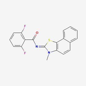 molecular formula C19H12F2N2OS B2401870 (E)-2,6-difluoro-N-(3-methylnaphtho[2,1-d]thiazol-2(3H)-ylidene)benzamide CAS No. 441290-87-5