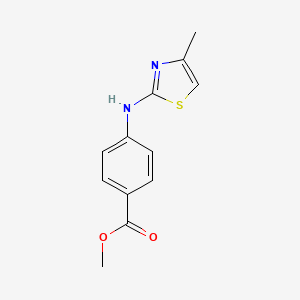 molecular formula C12H12N2O2S B2401877 Methyl 4-[(4-methyl-1,3-thiazol-2-yl)amino]benzoate CAS No. 2248379-44-2