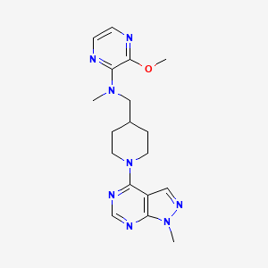 molecular formula C18H24N8O B2401879 3-methoxy-N-methyl-N-[(1-{1-methyl-1H-pyrazolo[3,4-d]pyrimidin-4-yl}piperidin-4-yl)methyl]pyrazin-2-amine CAS No. 2380181-38-2