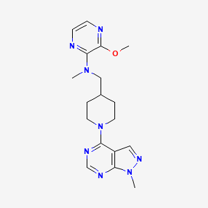 molecular formula C18H24N8O B2401879 3-Methoxy-N-methyl-N-[[1-(1-methylpyrazolo[3,4-d]pyrimidin-4-yl)piperidin-4-yl]methyl]pyrazin-2-amine CAS No. 2380181-38-2