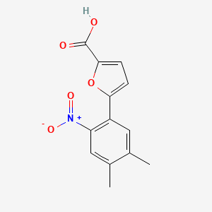 molecular formula C13H11NO5 B2401883 5-(4,5-Dimethyl-2-nitrophenyl)furan-2-carboxylic acid CAS No. 1270120-16-5