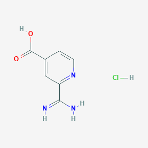 molecular formula C7H8ClN3O2 B2401895 2-Carbamimidoylpyridine-4-carboxylic acid hydrochloride CAS No. 1797816-33-1