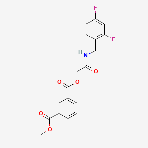 2-[(2,4-Difluorobenzyl)amino]-2-oxoethyl methyl benzene-1,3-dicarboxylate