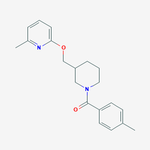 molecular formula C20H24N2O2 B2401900 (4-Methylphenyl)-[3-[(6-methylpyridin-2-yl)oxymethyl]piperidin-1-yl]methanone CAS No. 2379971-18-1