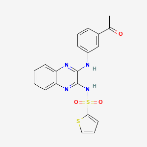 N-[3-(3-acetylanilino)quinoxalin-2-yl]thiophene-2-sulfonamide