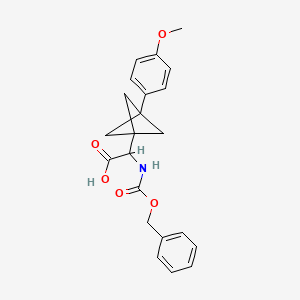 2-[3-(4-Methoxyphenyl)-1-bicyclo[1.1.1]pentanyl]-2-(phenylmethoxycarbonylamino)acetic acid