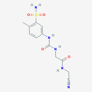 N-(Cyanomethyl)-2-[(4-methyl-3-sulfamoylphenyl)carbamoylamino]acetamide