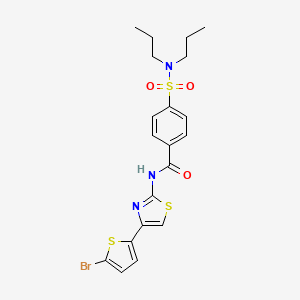 N-[4-(5-bromothiophen-2-yl)-1,3-thiazol-2-yl]-4-(dipropylsulfamoyl)benzamide