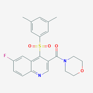 (4-((3,5-Dimethylphenyl)sulfonyl)-6-fluoroquinolin-3-yl)(morpholino)methanone